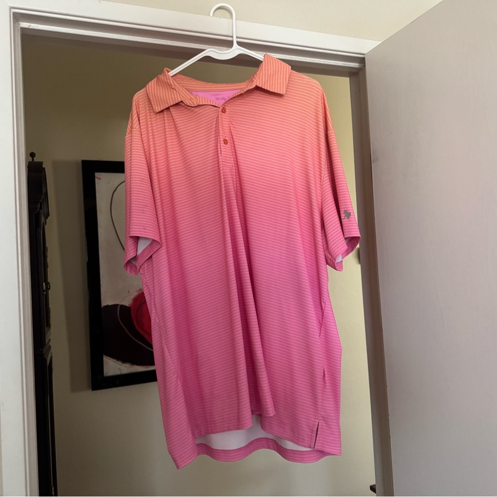 Stylish Pink Gradient Polo Shirt
